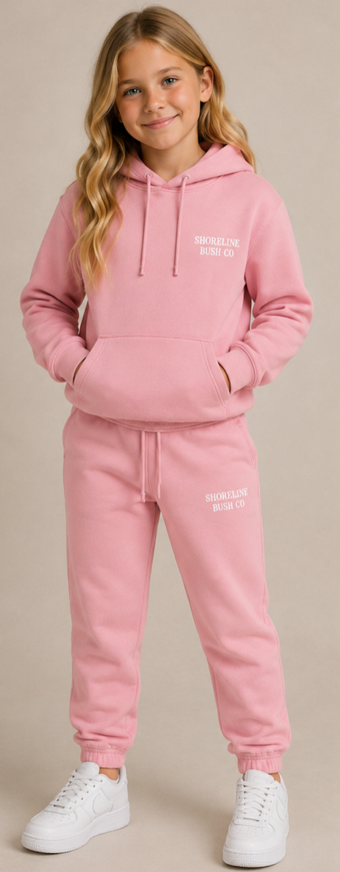 Matching Family Collection – Kids Pink Hoodie & Tracksuit