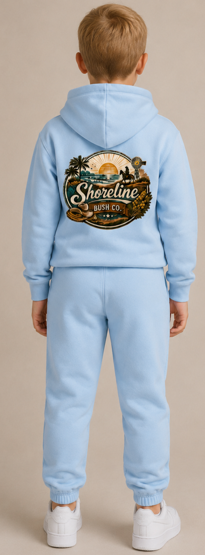 matching family collection-kids blue hoodies& tracksuit